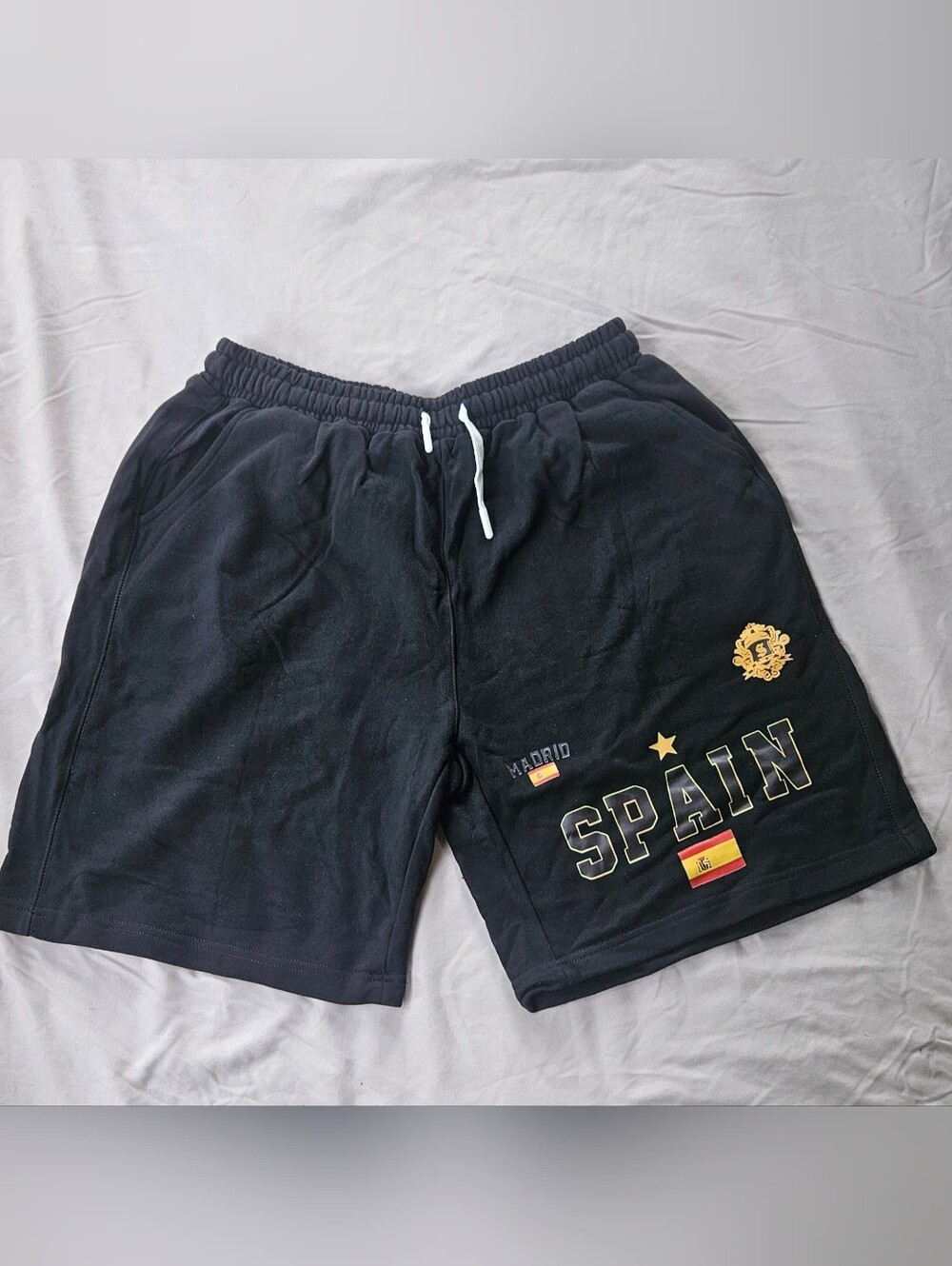 Black Spain Graphic Men’s Athletic Shorts